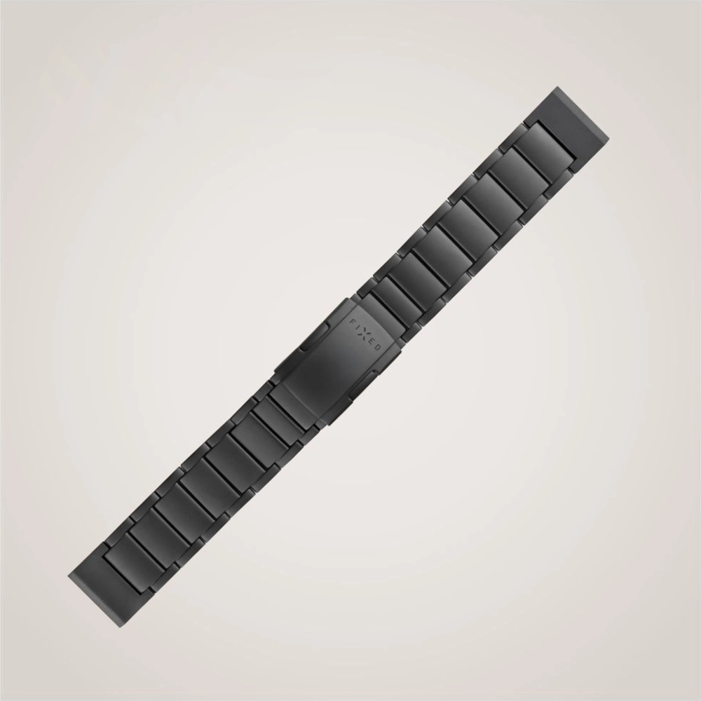 Silikonowy pasek Fixed Titanium Strap 22mm do smartwatcha w kolorze czarnym.